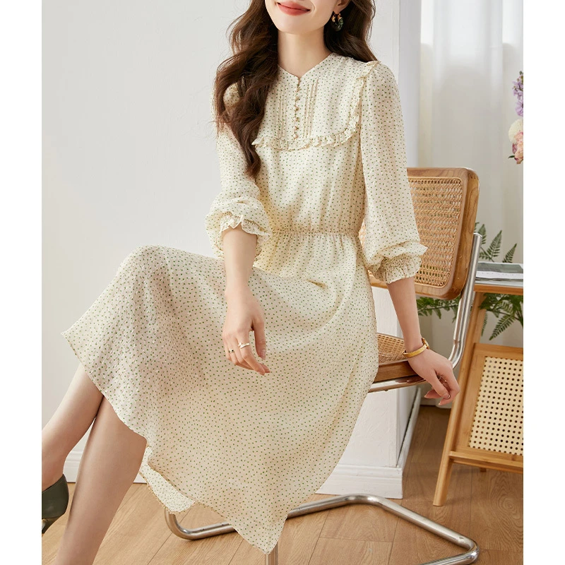 【大易粉丝专属】梵希蔓轻薄透气碎花裙V8281