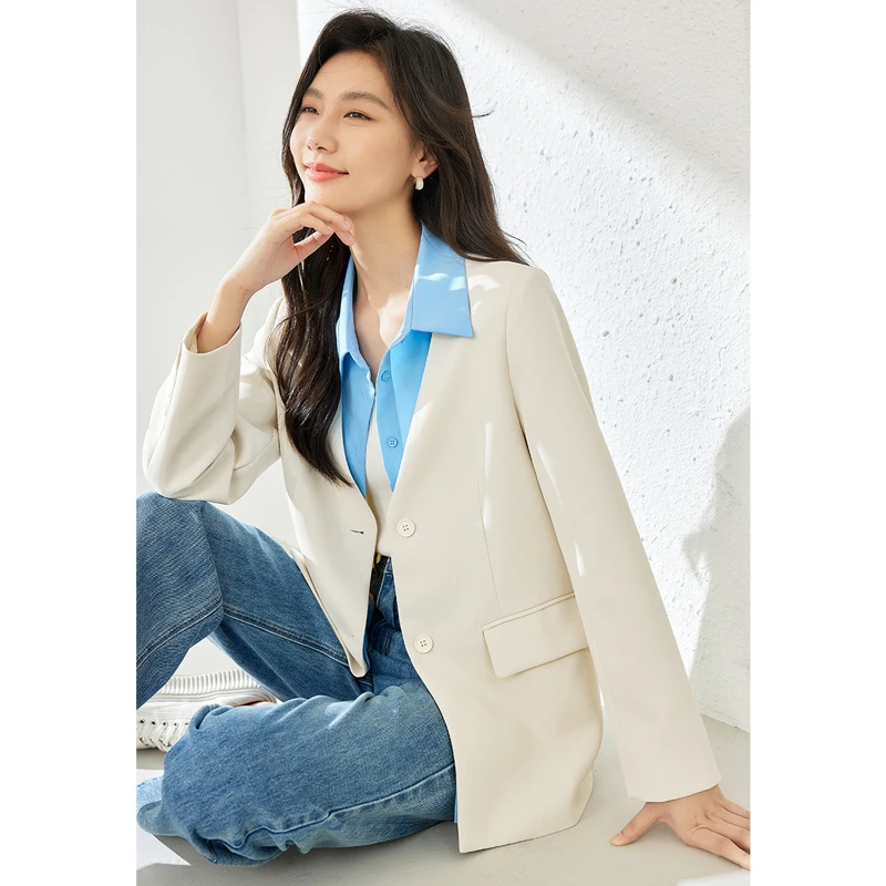 【小云总专属】梵希蔓ol轻职风|假两件休闲西装外套女小西服M2815
