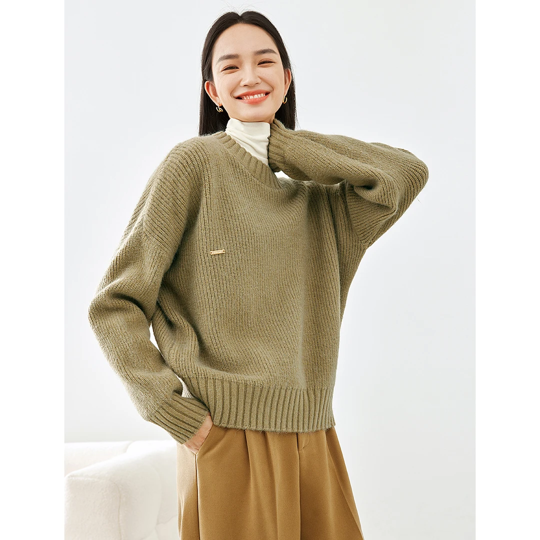 【大叔女装专属】梵希蔓休闲时尚厚款保暖针织衫16273