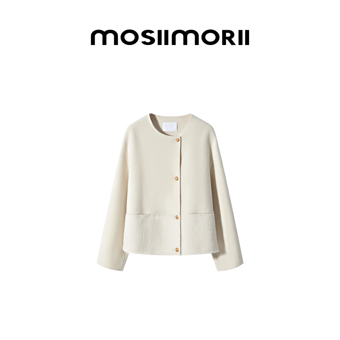 【乌托邦】气质轻奢时尚休闲设计师秋冬通勤风短款百搭毛呢短外套