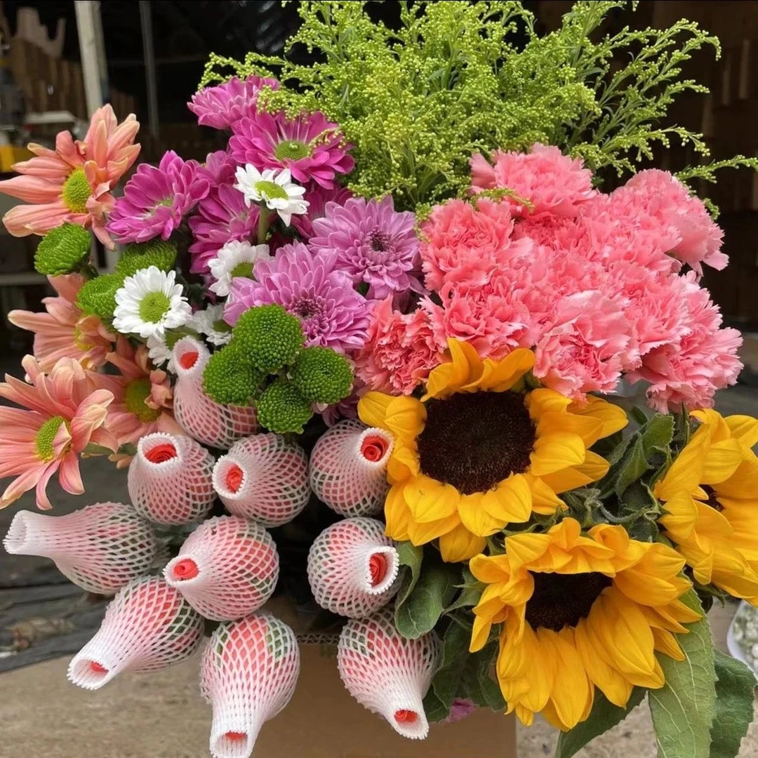 【大促销组合】碎冰蓝混搭花束香水百合鲜花混搭家用水培植物包邮