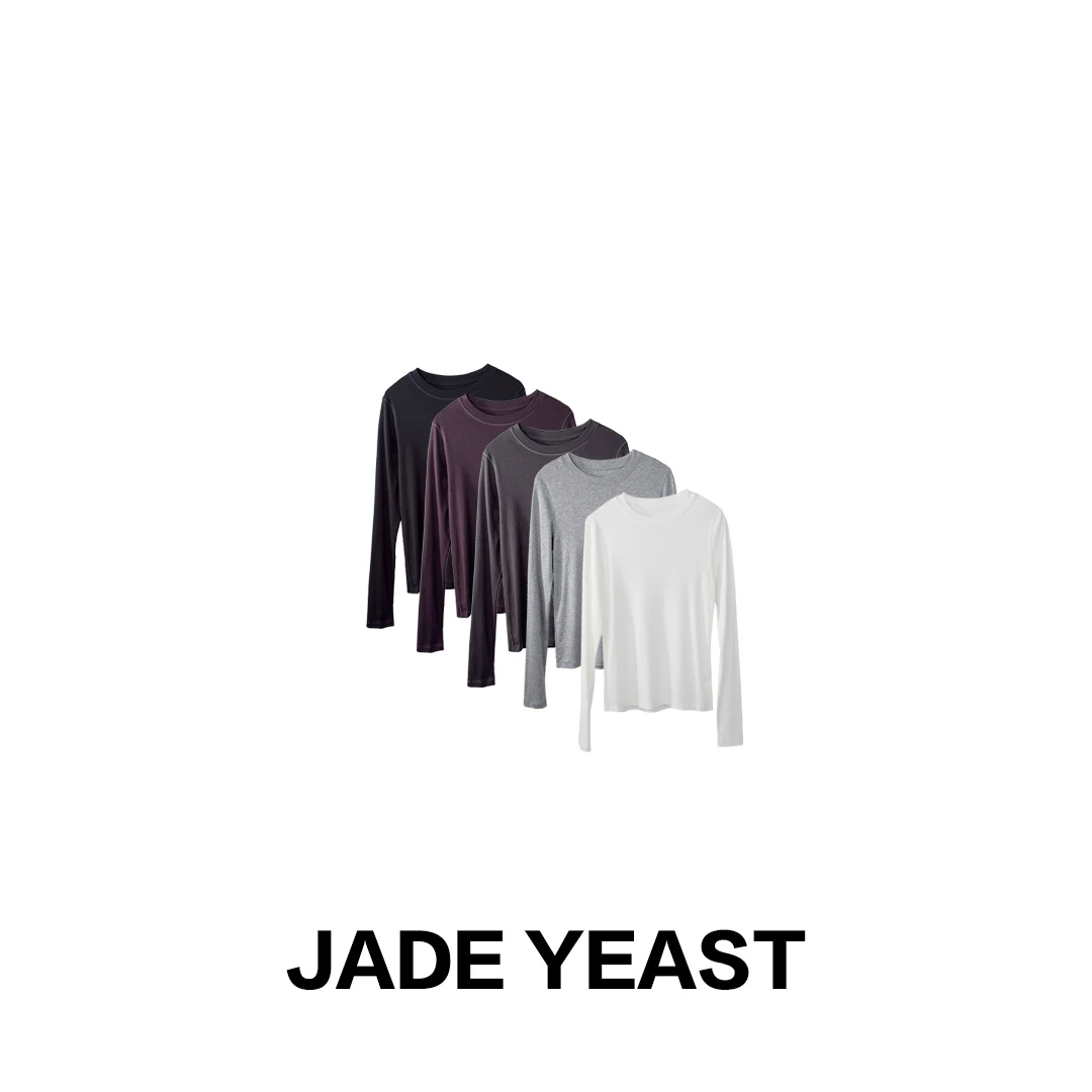 JADE YEAST|五色【莱赛尔/羊毛】休闲打底长袖T恤-436162