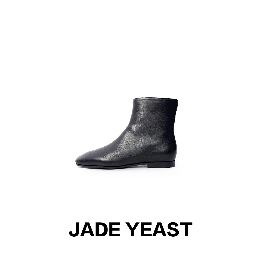 JADE YEAST|极简风英伦平底短靴-0119