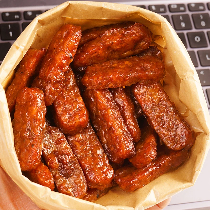 【精选用料原切肉】 比烧烤好吃！炭烤鸡肉条孜然香辣味肉脯熟食