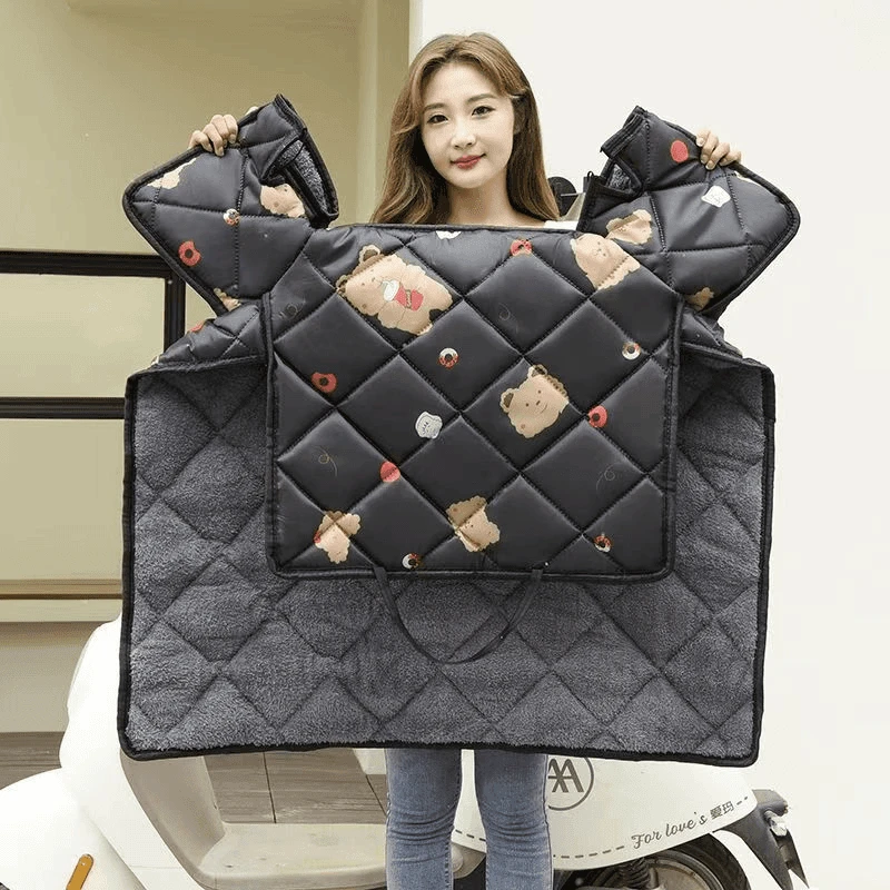 【加绒&加厚】 冬季电动车挡风被防寒防水电瓶摩托三轮车保暖防风罩