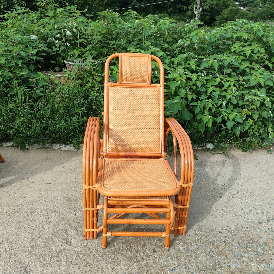 躺椅椅子藤椅老年人可折叠藤编午休阳台家用休闲靠背可调节椅藤编