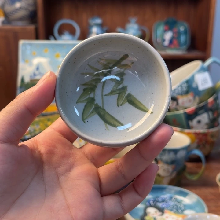 瓦当景德镇釉下手绘陶瓷。
