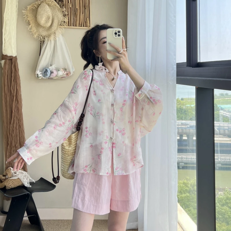 【粉枝】以樂原版设计新中式防晒开衫女日常气质夏季薄款休闲开衫