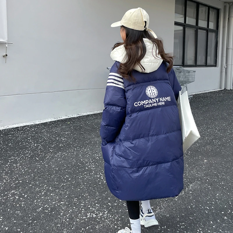 女童羽绒服中长款冬装2023新款儿童冬季时髦外套中大童冬款6-12岁