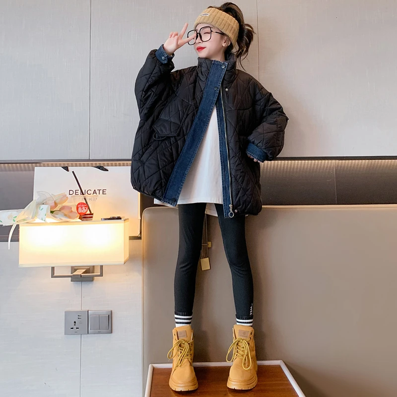 女童棉服秋冬款2023新款儿童洋气夹棉加厚棉袄中大童冬季保暖外套