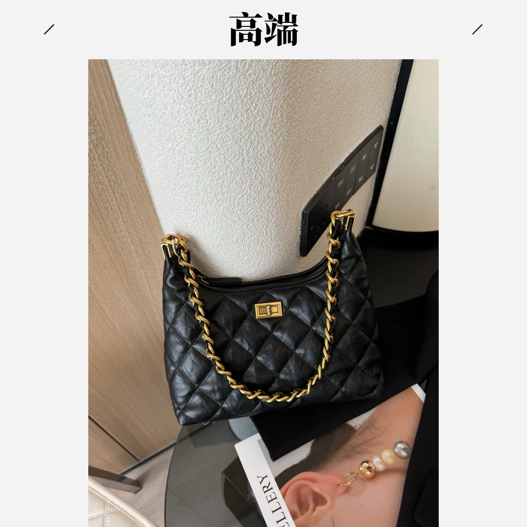 【双十一推荐】2025新款时尚腋下hobo包女包复古韩版女士包中古包