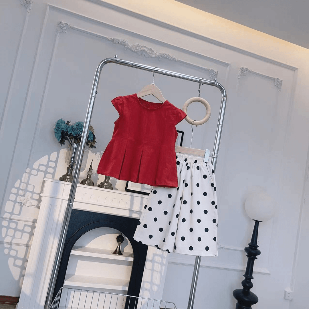 女童套装夏季洋气薄款中大童时髦两件套儿童无袖宽松上衣2024新款