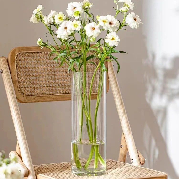 直筒玻璃花瓶 40高 可装马醉木吊钟 一级品  玻璃花器