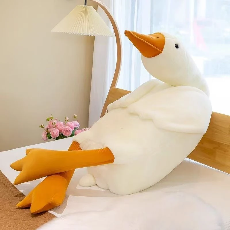 网红大白鹅填充毛绒玩具公仔布偶抱着睡觉侧睡夹腿枕头女生日礼物