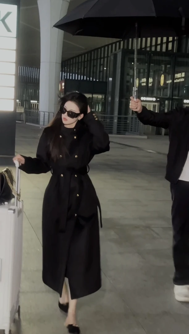 【Luis璐】老钱金币 冬季新款飞袖韩系气质羊毛加羽绒大衣4QWJJ7726