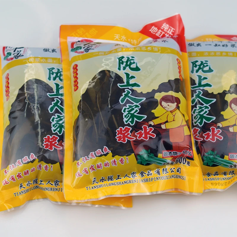 天水特产浆水面陇上人家蒲公英苦苣菜芹菜包菜散饭酸菜浆水600g