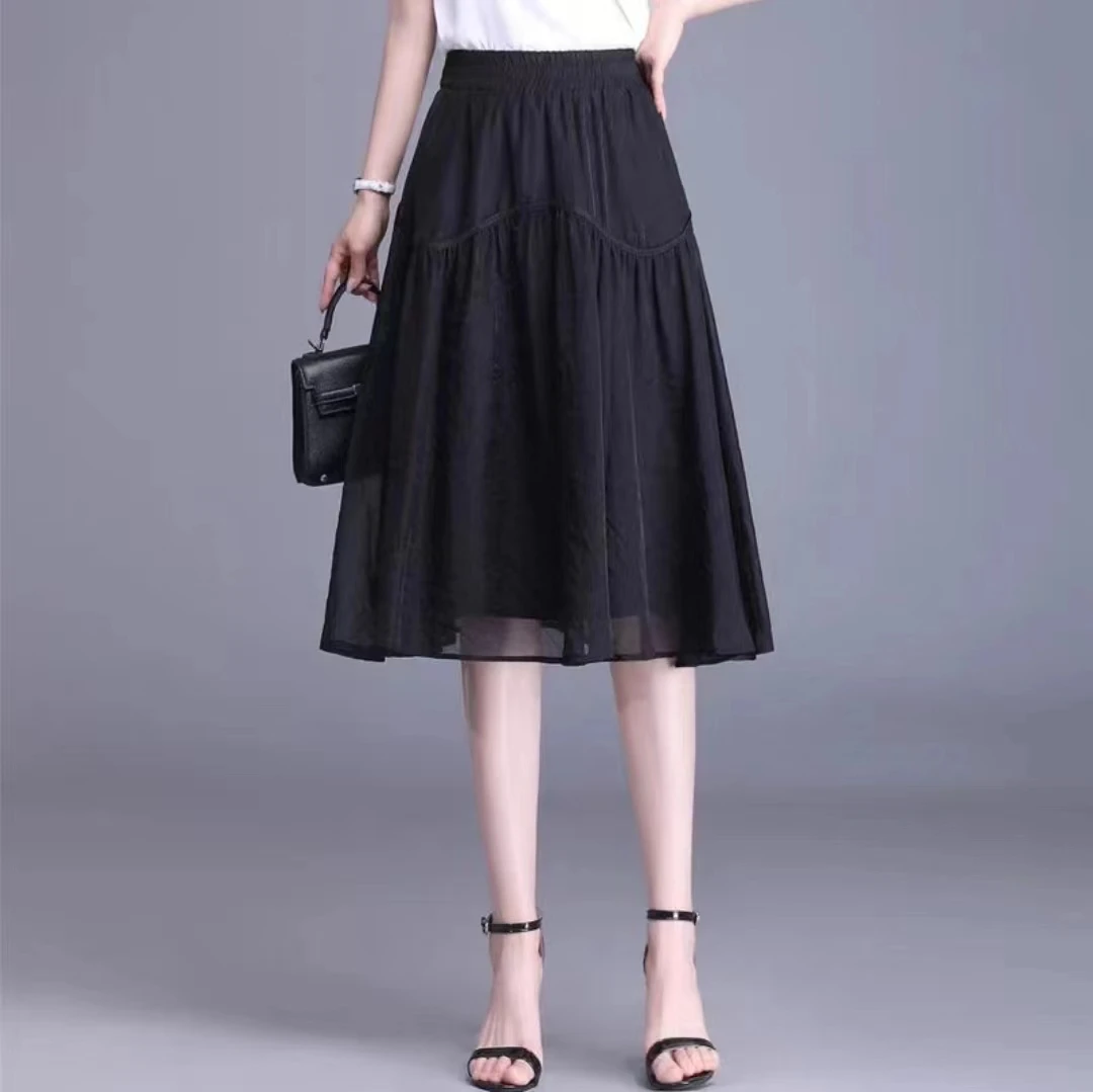 【851-900显瘦半身裙】 万晴女装时尚气质半身纱纱裙小众温柔风