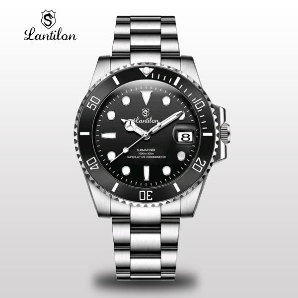 LANTILON/朗帝龙【黑水鬼鬼王】男士防水夜光经典机械时尚腕表名表