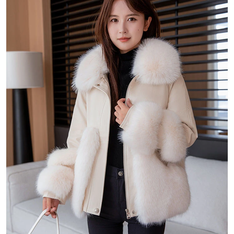 冬季新款韩版毛毛外套时尚穿搭网红气质加厚百搭宽松显瘦女士上衣