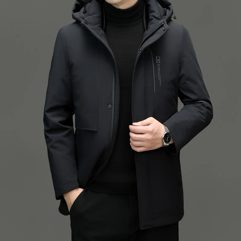 杉杉冬季三合一可脱卸内胆高档商务袖子充棉连帽商务羽绒服男款