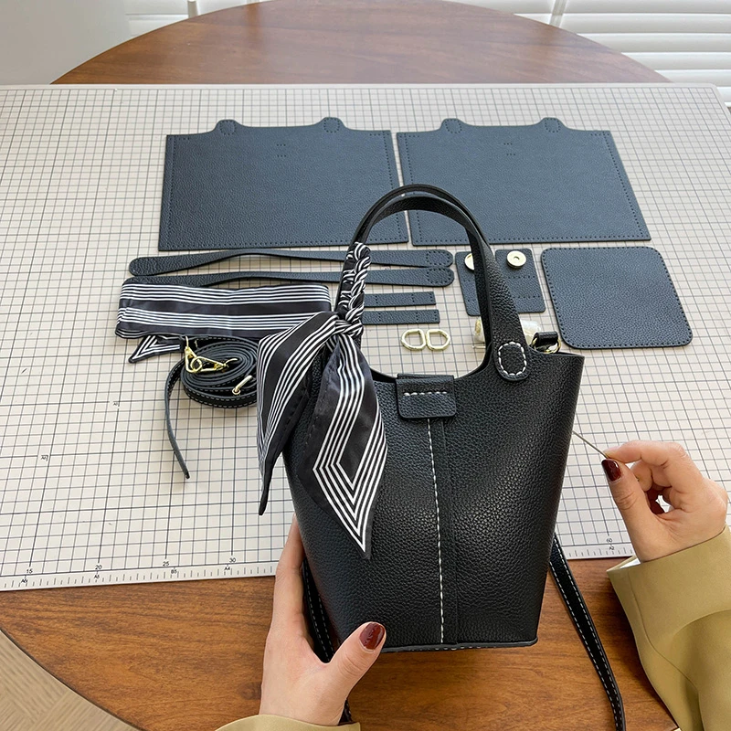 时尚百搭复古diy水桶包手工编织包包自制材料包送女友情人节礼物