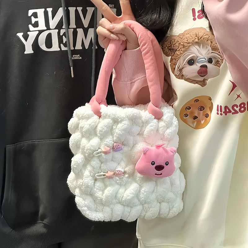 小海狸loopy云朵包帕恰狗手工编织包包牛奶妹棉花糖diy自制材料包