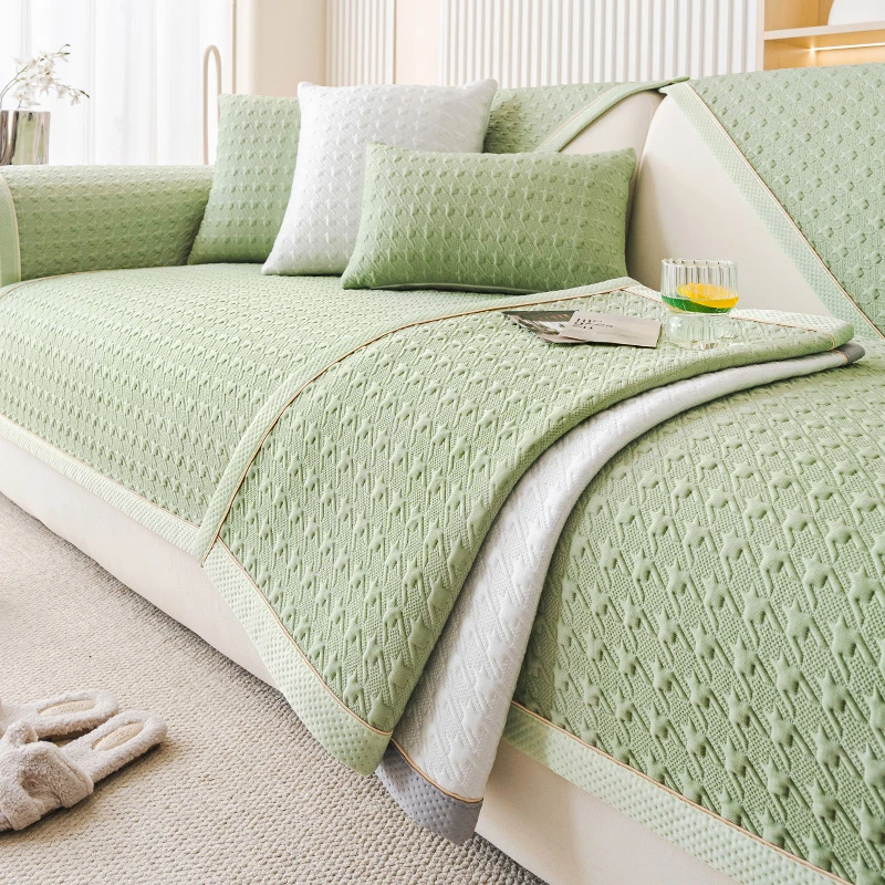 【凉感-千鸟格】全盖简约夏季凉感全包裹沙发垫子沙发套盖布靠背