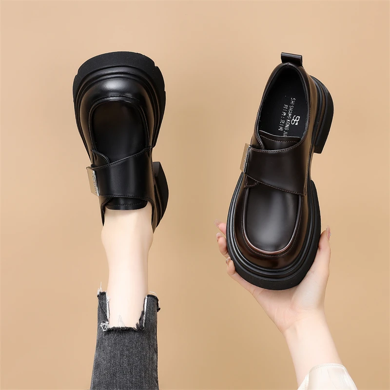 英伦风小皮鞋女单鞋2025春秋新款学院制服日系JK复古乐福鞋大码41