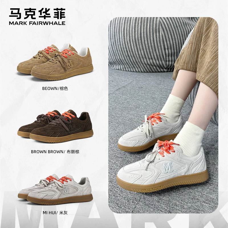 马克华菲女鞋男士休闲男鞋德训鞋情侣鞋百搭户外工装板鞋春秋男鞋