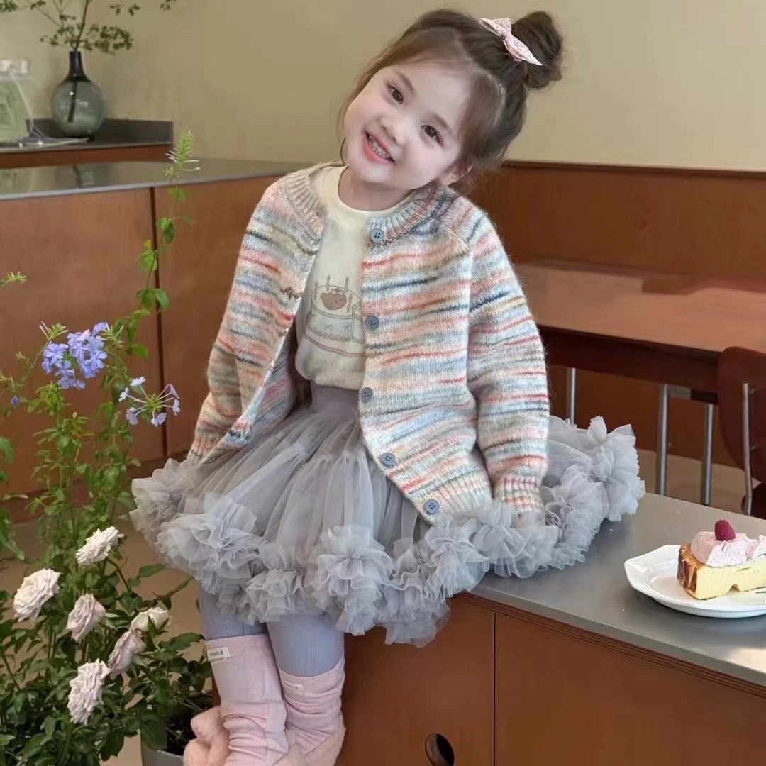 甜美可爱针织外套百搭凸凸裙