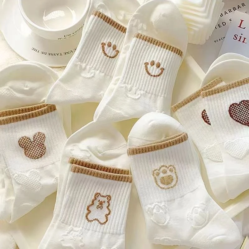 秋冬纯棉袜子保暖防臭吸汗全棉透气ins运动袜商务四季筒袜