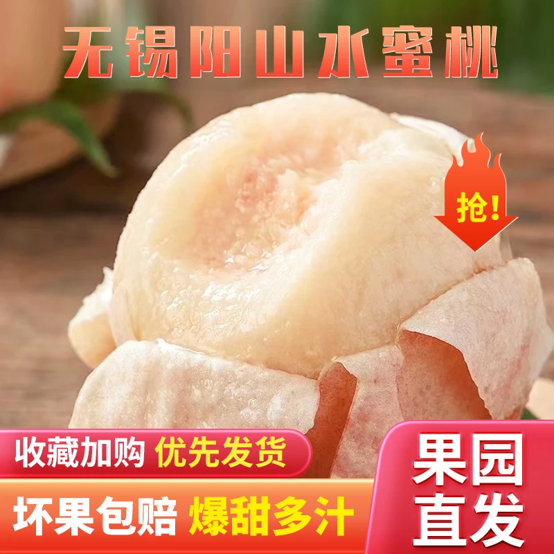 阳山【正宗阳山水蜜桃湖景】新鲜果园先采现发皮薄爆汁冷链直发