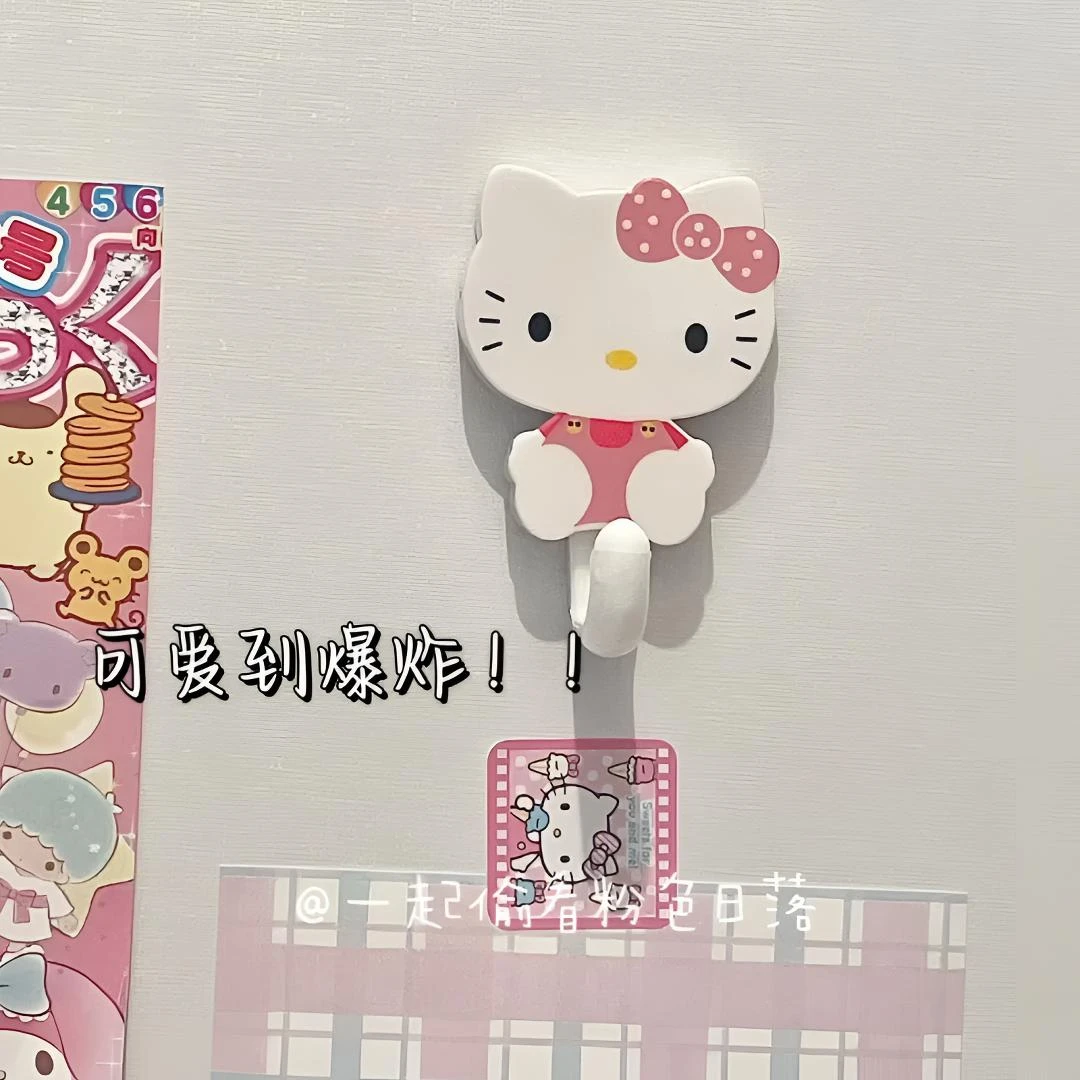 hellokitty创意挂钩可爱强力粘胶卫生间宿舍卧室卡通免打孔粘钩