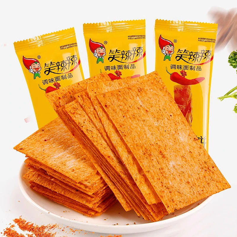 【10袋】笑辣辣印度飞饼香辣片干辣条休闲网红零食品小吃