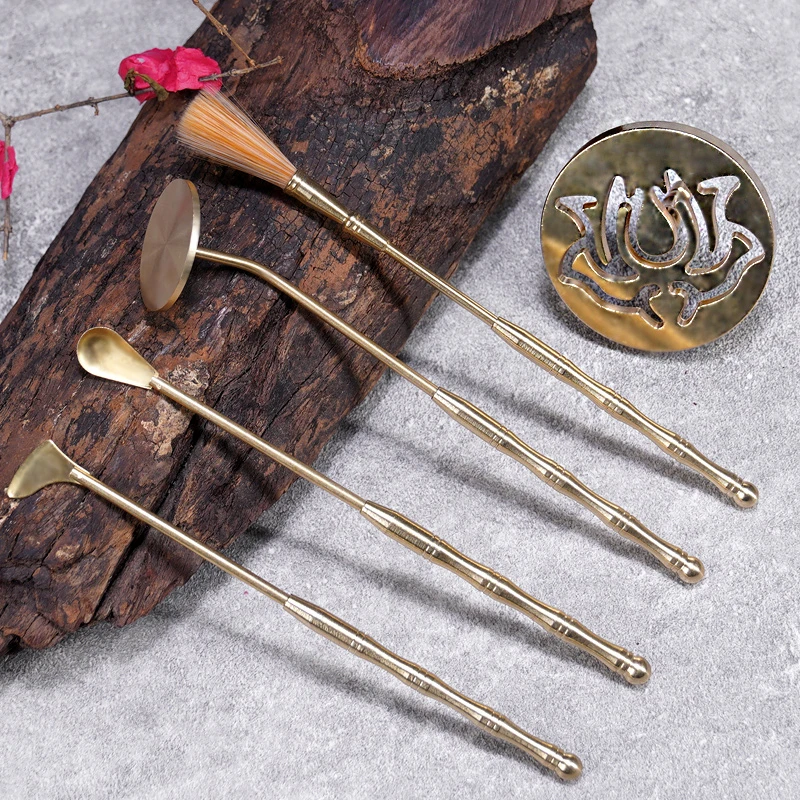 李杜 香篆五件套套装 香篆香扫香勺灰压香铲香道工具打篆篆香入门