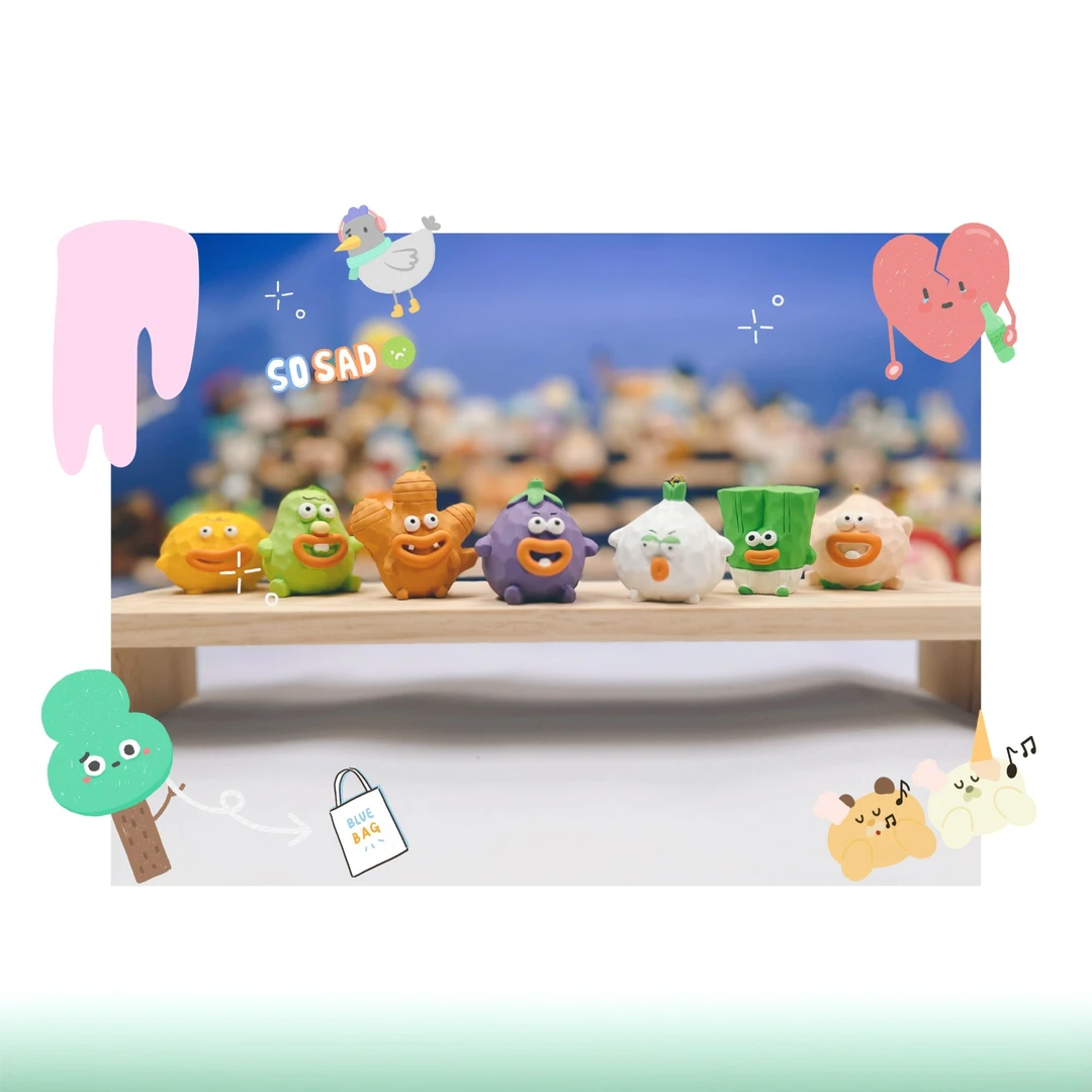 木雕风树脂搞怪丑萌可爱果蔬摆件diy钥匙扣