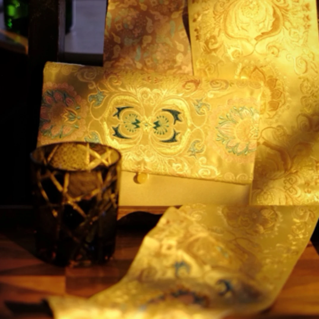 【潞安府】中式名媛外出潞绸缎织锦真丝丝巾手包套件