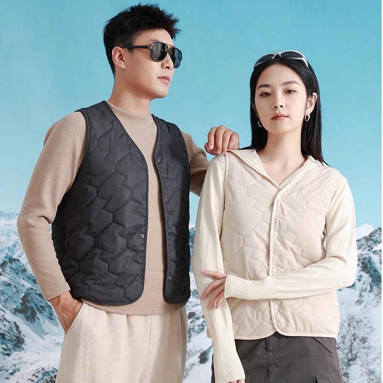 羊毛马甲大码防寒外穿加绒轻薄加厚保暖内穿秋冬季8801