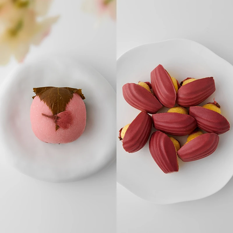竹寿屋樱花季限定组合 樱花抹茶大福+樱花玛德琳雪媚娘新品组合装