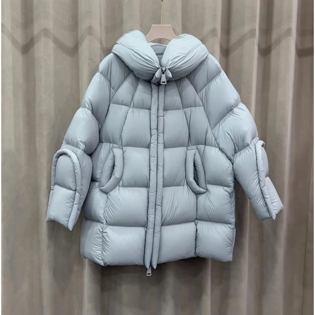 【199-699】冬季保暖短款中长款长款羽绒服鹅绒加厚18有图