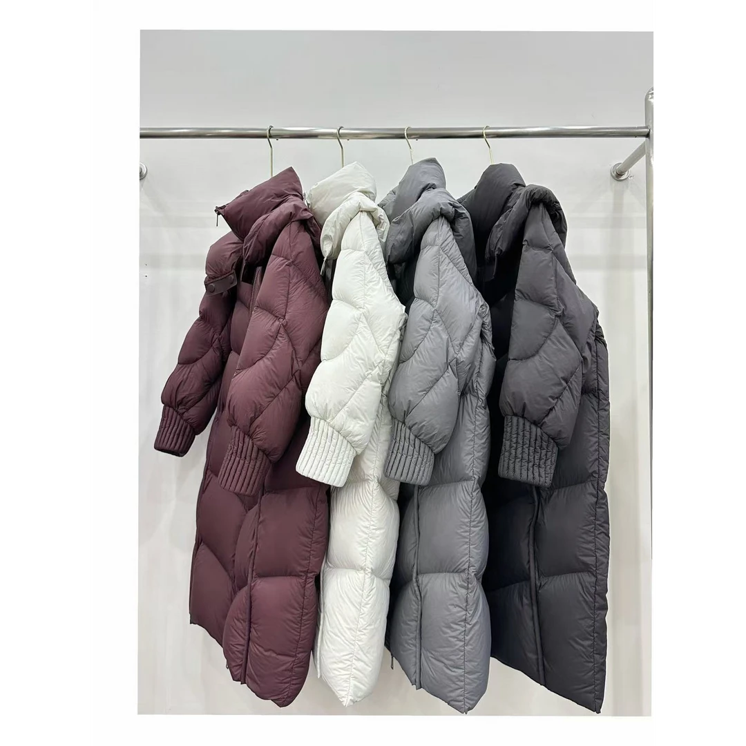 8001冬新款鹅绒服女中长款高端90鹅绒泡芙宽松显瘦加厚外套