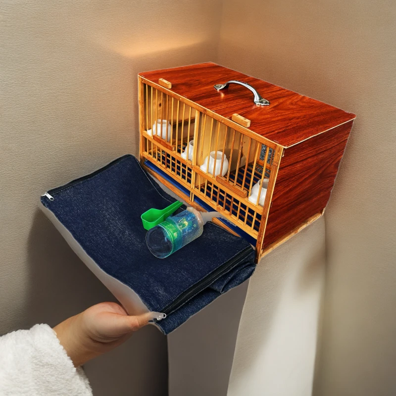 大号封板画眉养笼竹制单层排笼运输笼笼养笼生鸟专用外出便携鸟笼