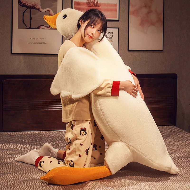 1.3米大白鹅抱枕毛绒玩具大鹅玩偶长条布娃娃女生睡觉夹腿宿舍