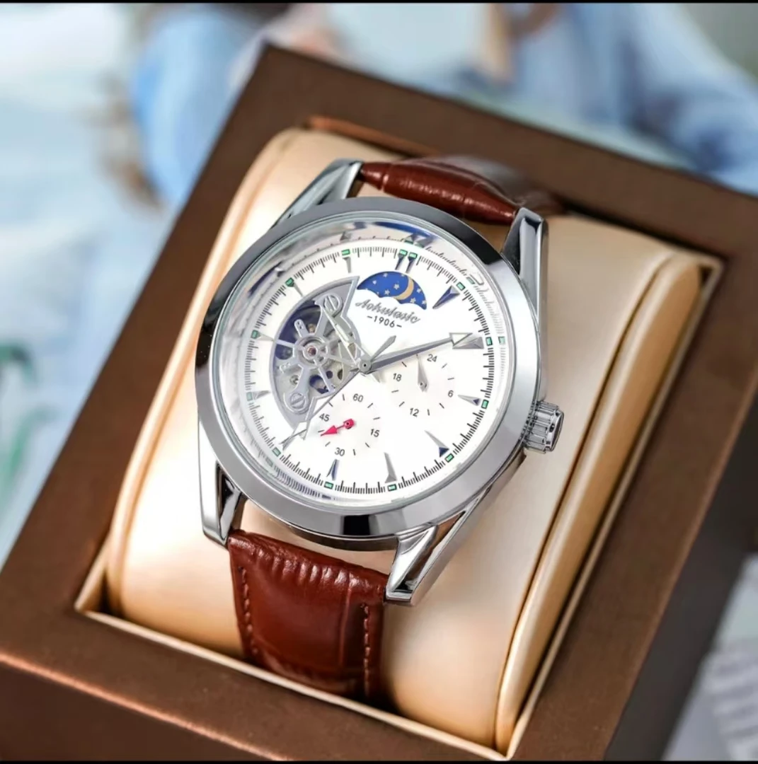 AOKULASIC AK/奥古拉斯飞行员第三代系列 经典多功能男士机械腕表