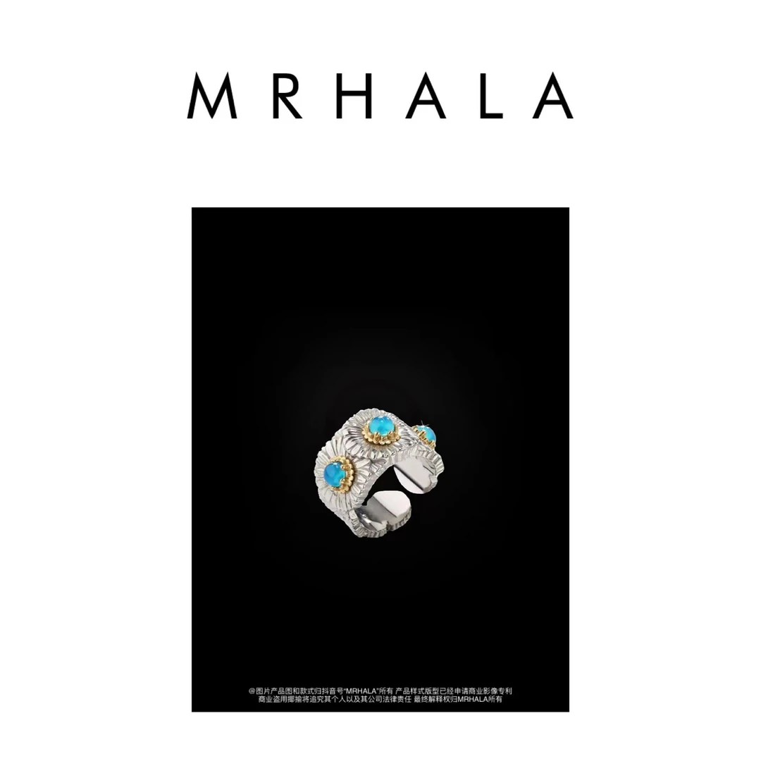 925银戒指 MRHALA/女装推荐 北欧气质小众指女戒指YZ30125