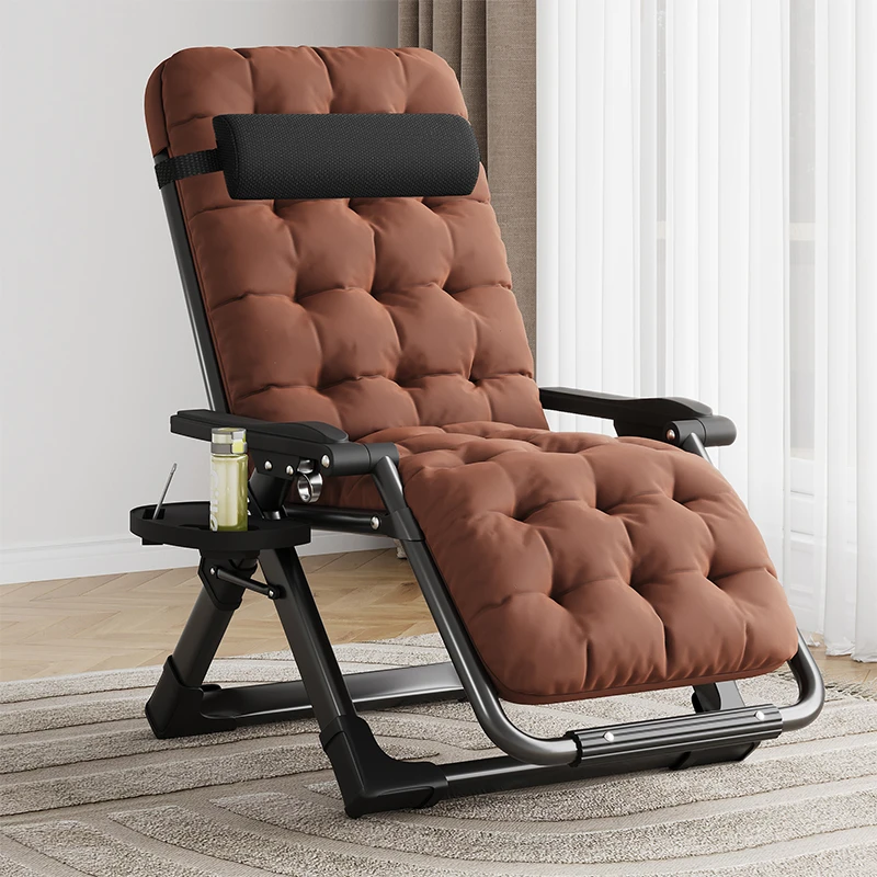 躺椅折叠午休办公室阳台家用休闲椅子午睡床靠背沙滩老人懒人简约