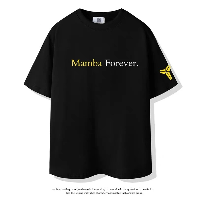 美式篮球短袖棉T桖科比情侣宽松