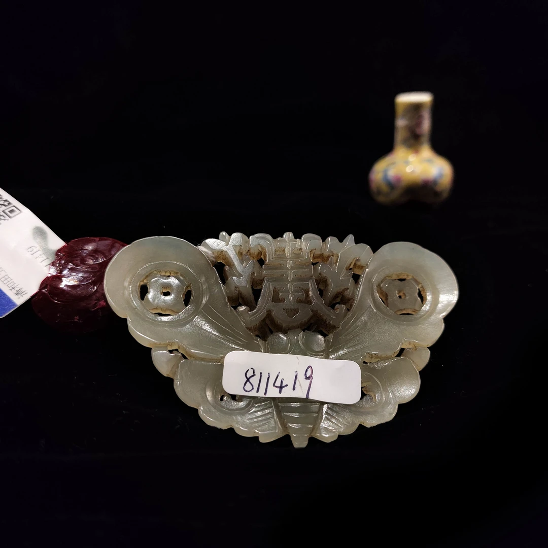 (AC7)811419 和田玉福叠长寿玉佩/古玉/和田玉/收藏/首饰