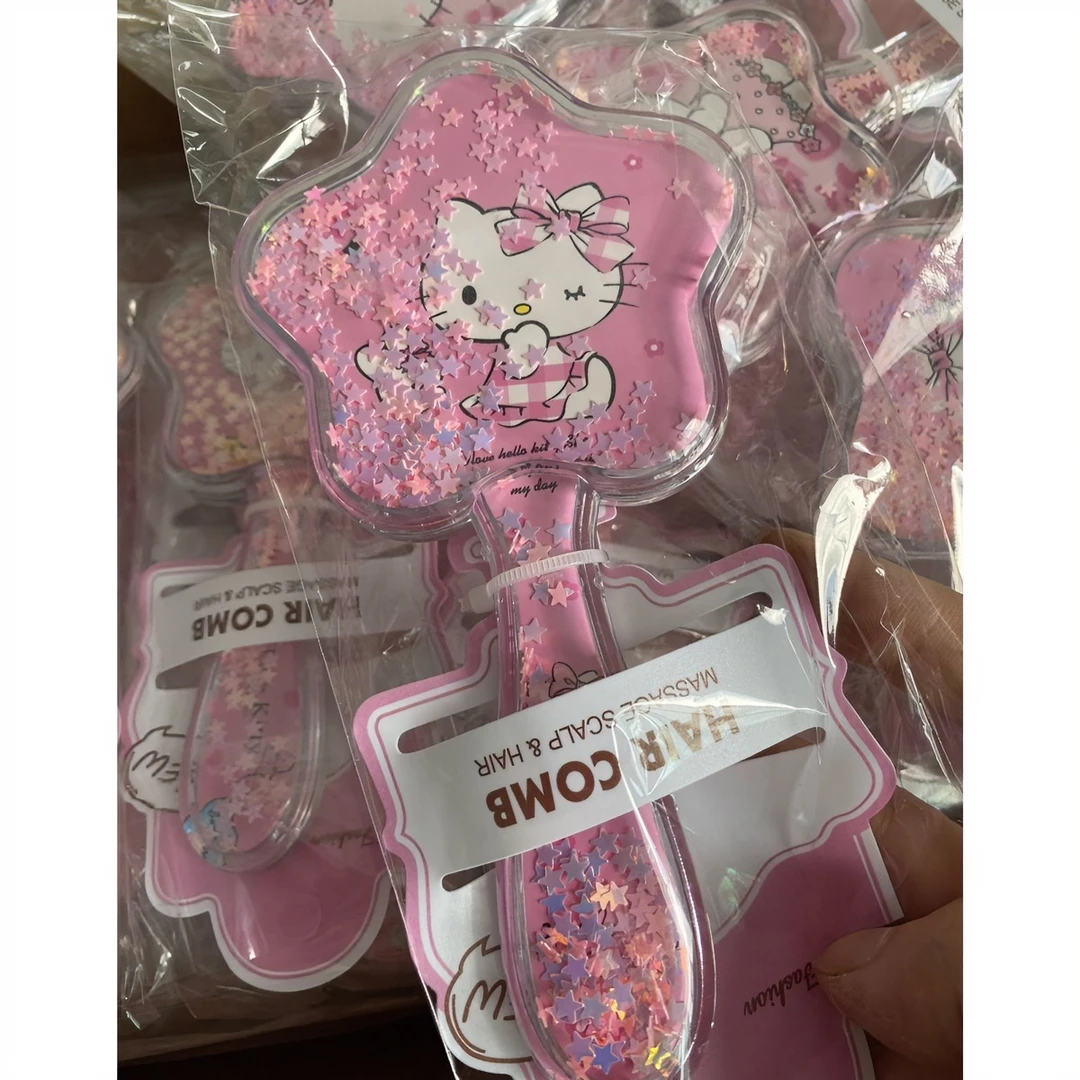 卡通动漫图案顺风梳按摩梳便捷梳头部高颜值hellokitty气垫梳