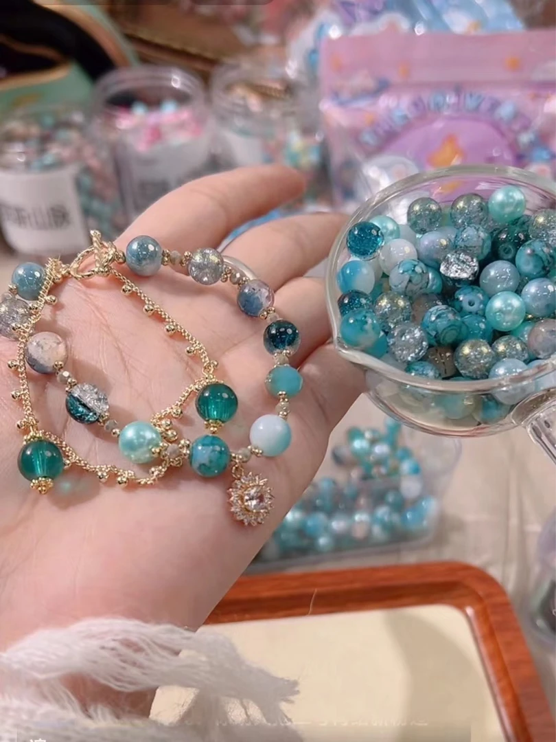 各种珠珠琉璃系列混款 (倒车版）百搭饰品半成品手串DIY手链圆珠